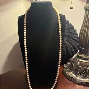 Monet Signed Oyster Cream Pearl Necklace